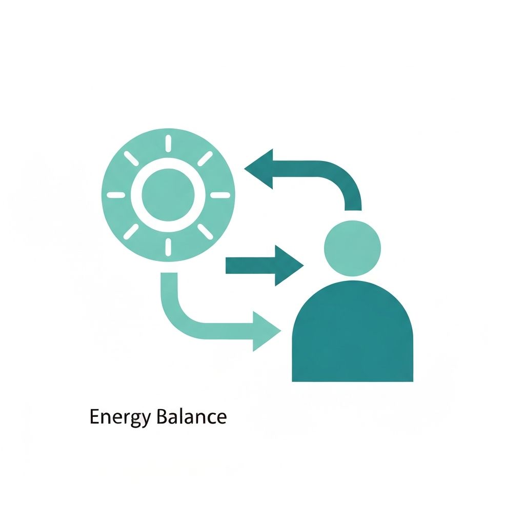 Energy balance concept visualization